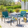 Salon de jardin duo ELYN Bleu canard & Graphite – Hespéride