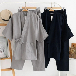 Ensemble veste et pantalon japonais gris ou noir